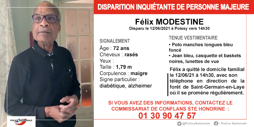 Yvelines : appel à témoin après la disparition inquiétante d’un septuagénaire à Poissy 