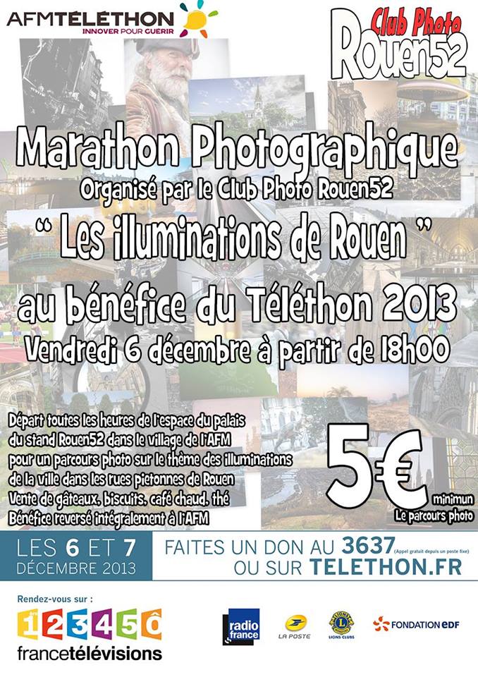 Mini marathon au profit du Téléthon avec  le club photo Rouen52