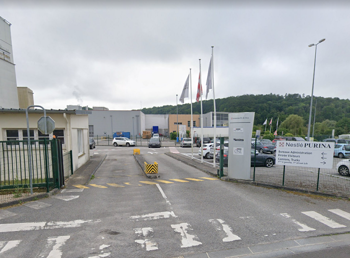 L’usine qui fabrique des croquettes a été évacuées par précaution - illustration @ Google maps