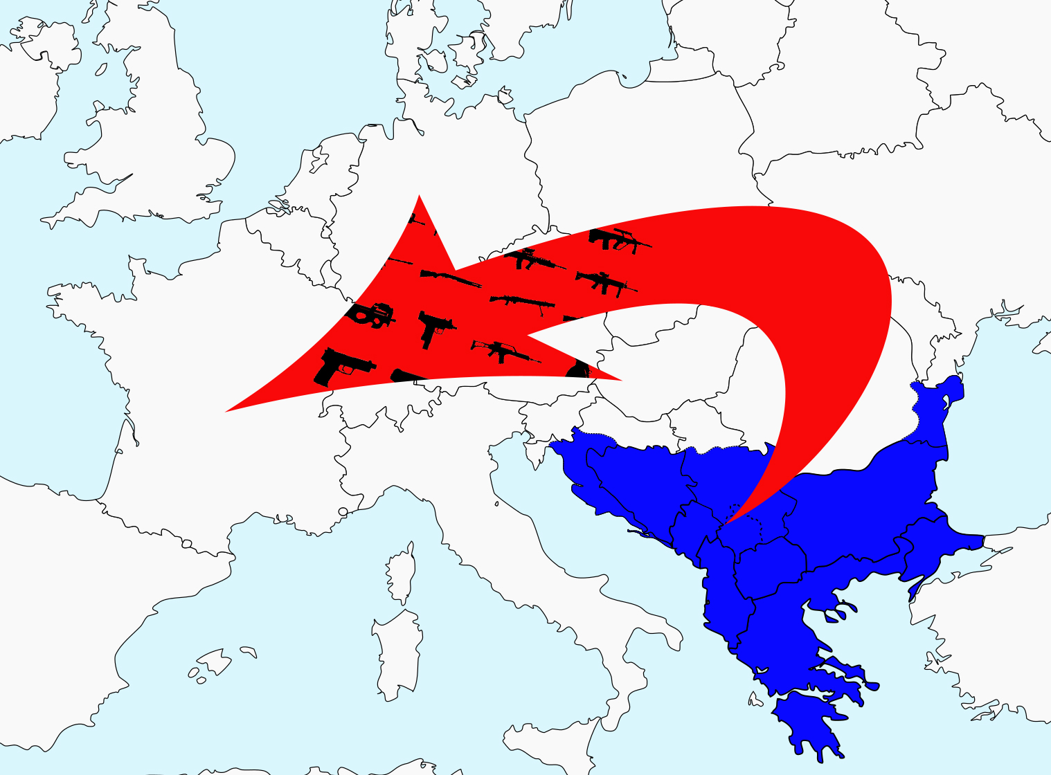 Les armes et munitions saisies en France venaient des balkans (Document @Gendarmerie nationale)