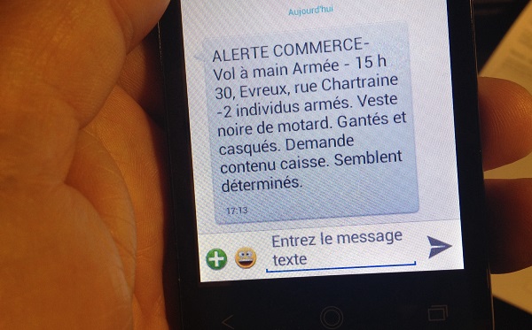 Ces messages SMS envoyés par la police ou la gendarmerie sont surtout destinés à mettre en garde les commerçants (Photo d'illustration @Infonormandie)