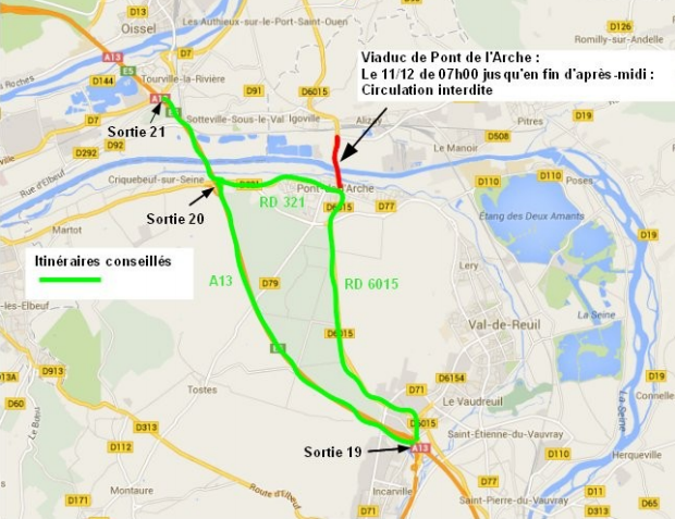 Accident de poids lourd : Le viaduc de Pont-de-l'Arche fermé mercredi 11 décembre