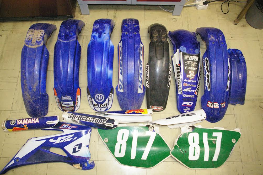 Des garde-boue et divers autres objets ont été découverts dans le garage en plus des six motos qui ont été restituées à leurs propriétaires (Photo : DR)