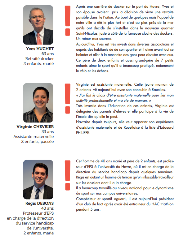 Elections municipales : Les 59 noms de la liste d'Edouard Philippe, maire sortant du Havre