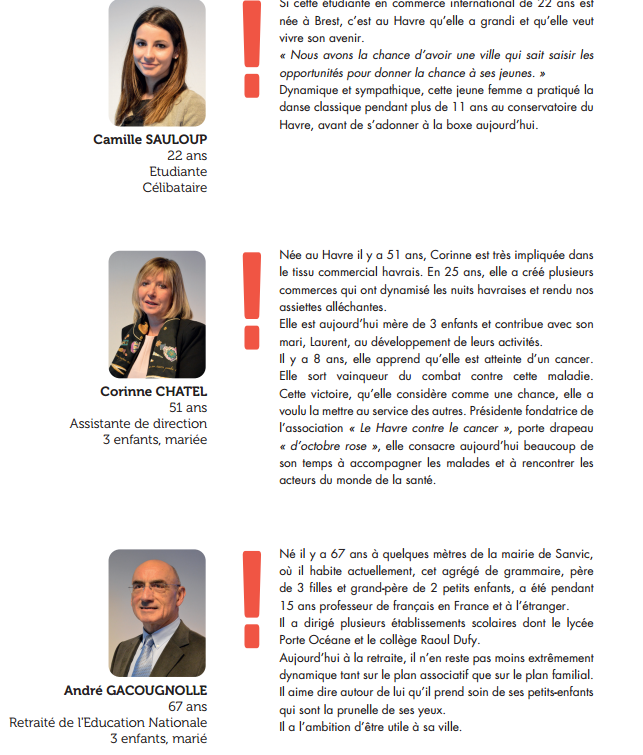 Elections municipales : Les 59 noms de la liste d'Edouard Philippe, maire sortant du Havre