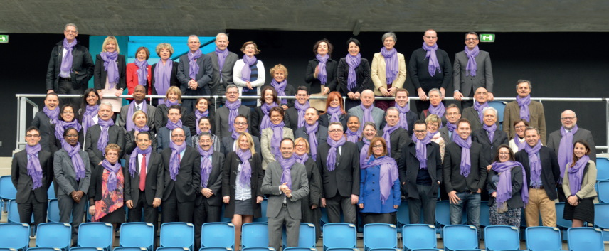 Edouard Philippe entouré de ses co-listiers (Cliquez sur la photo pour l'agrandir)