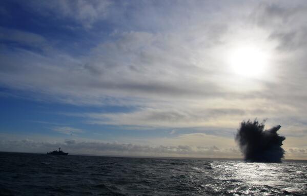 Les mines ont été détruites au large du littoral normand (Photo Marine nationale)