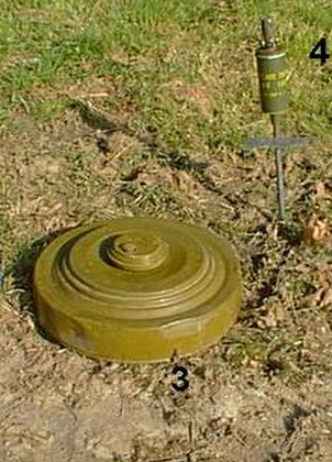Les mines d'entraînement servent à l'entraînement des personnels qui les utilisent sur le terrain comme de vraies mines mais elles ne contiennent aucune matière active ou explosif (Photo d'illustration)
