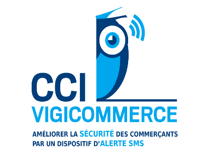 Dans l'Eure, un logo est apposé sur la vitrine du magasin pour signaler sa participation à Vigicommerce
