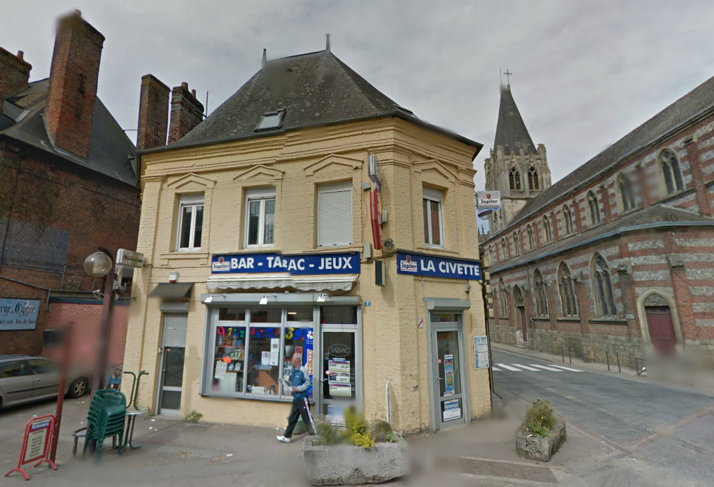 Le bar-tabac La Civette est située dans le centre ville de Tôtes @Google Maps