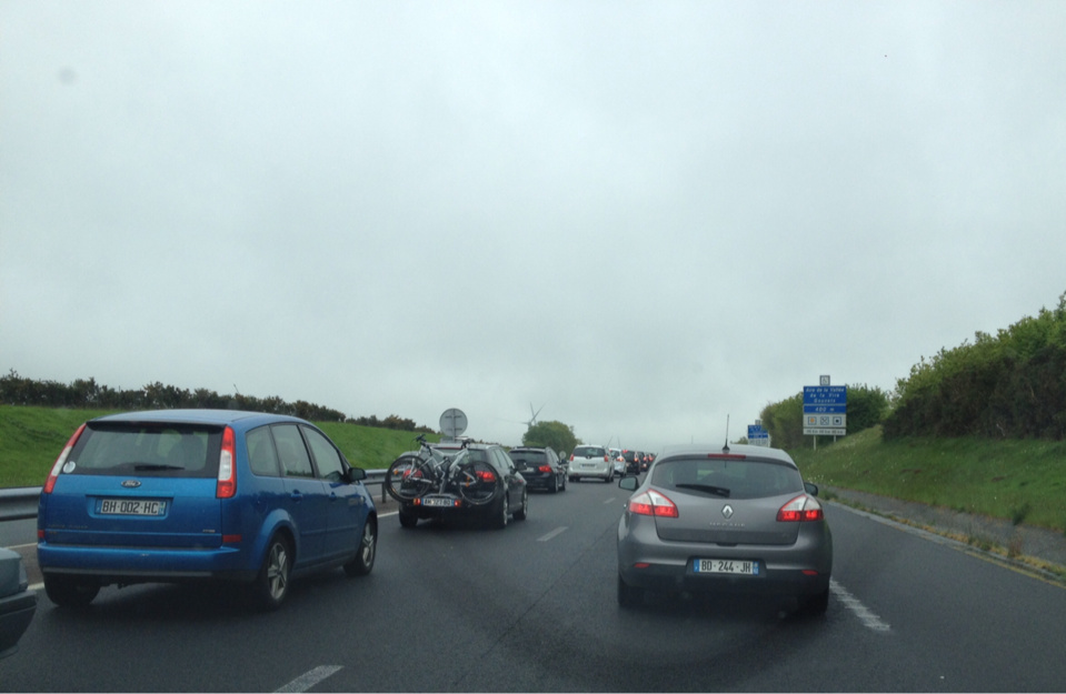 Bouchon sur l'A84 entre Caen et Rennes à cause d'un accident 