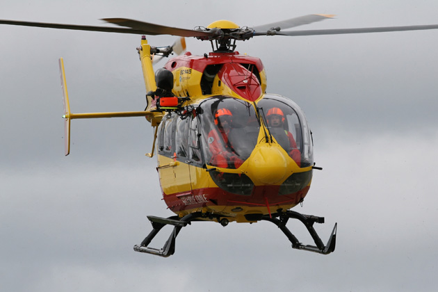 L'homme brûlé au 2e et 3e degré a été héliporté par Dragon 76 vers un hôpital spécialisé de la région parisienne (Photo d'illustration)