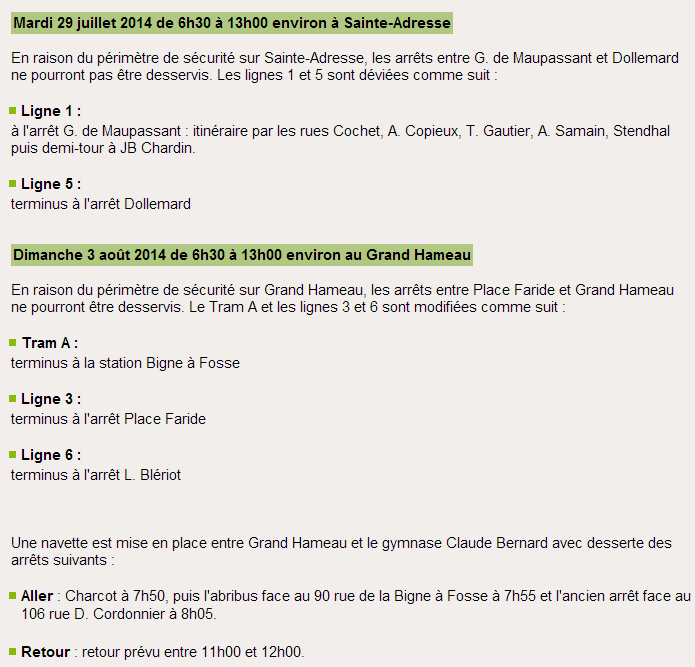 Déminages à Sainte-Adresse et au Havre : les dessertes de transport en commun modifiées