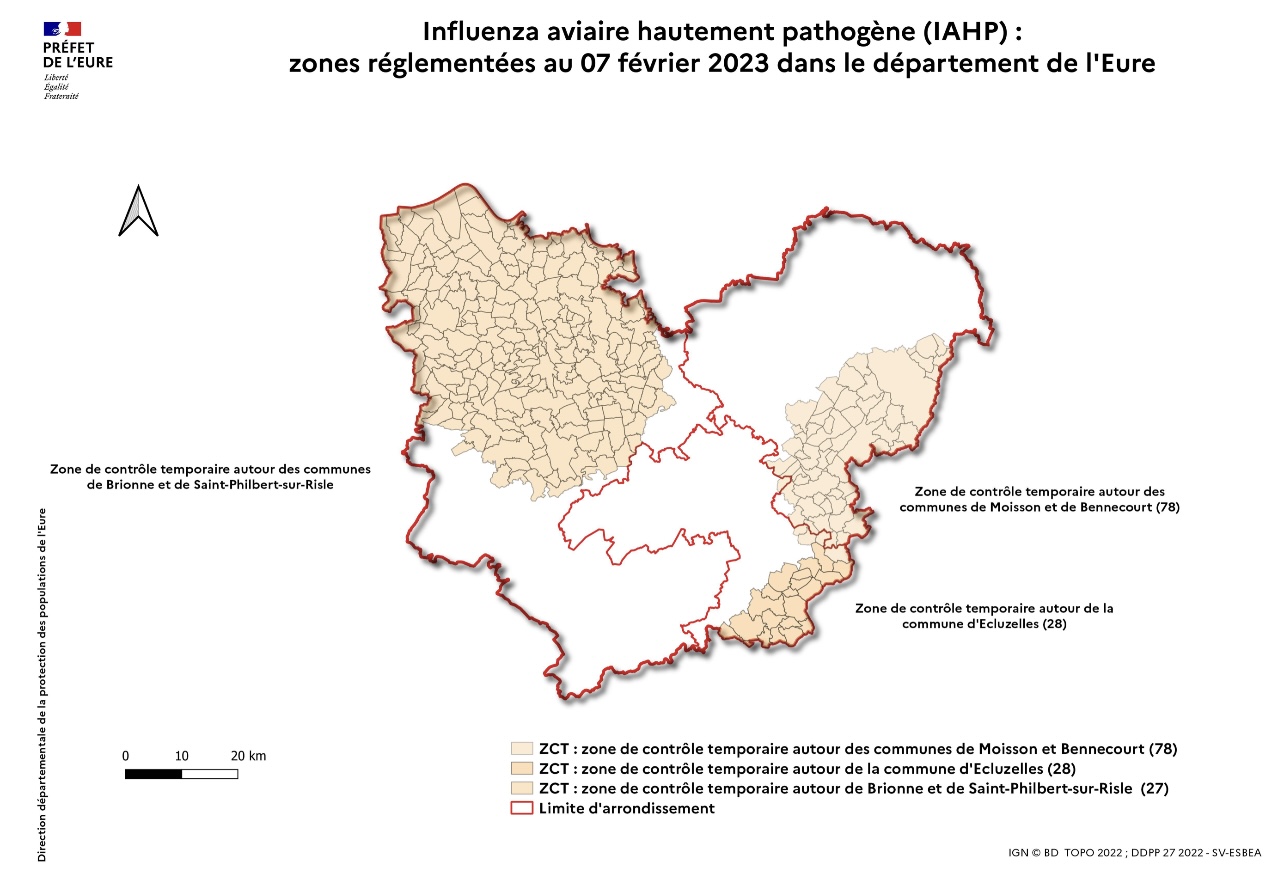 208 communes de l’Eure sont concernées par le virus de l’influenza aviaire