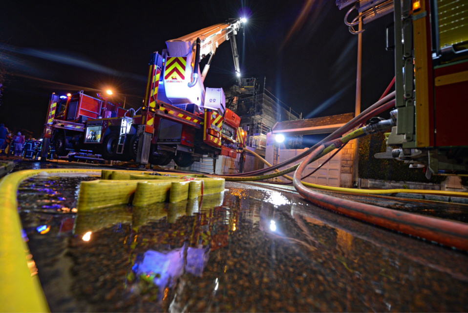 Photo d'illustration de sapeurs-pompiers des Yvelines lors d'une intervention (@Sdis78)