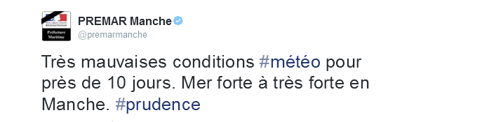 Du vent et une mer forte pendant dix jours en Manche prévient la Préfecture maritime