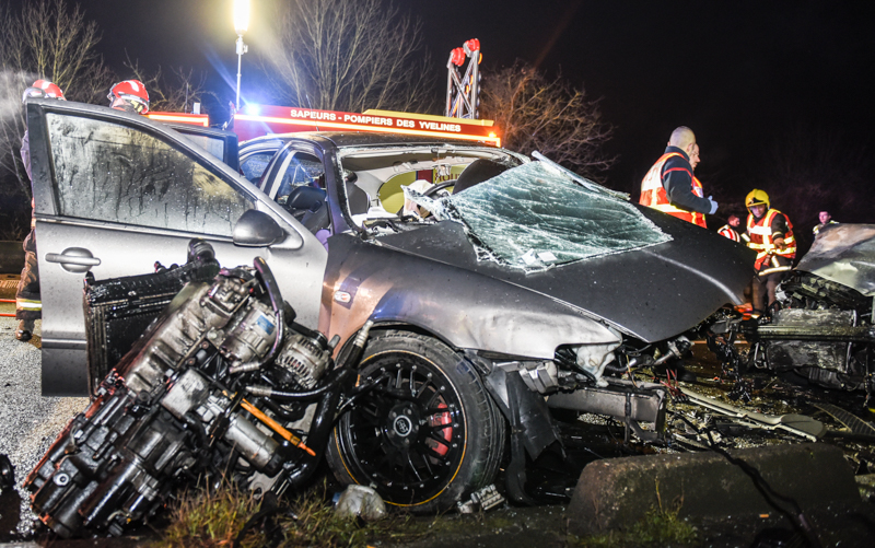 L'état des véhicules témoigne de la violence du choc (Photo @Sdis78 / R.Djebiri)
