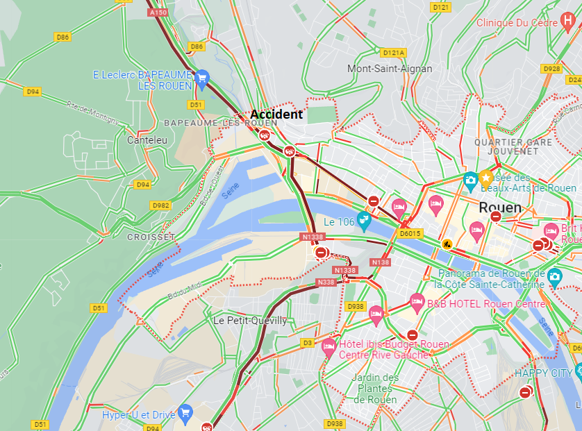 Accident de poids-lourd à Rouen : l'autoroute A150 coupée dans les deux sens