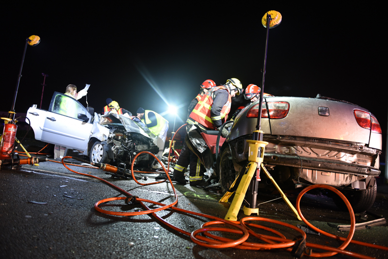 Vendredi 16 janvier : deux morts et des blessés graves dans cette collision sur la route de "Quarante sous" (RN13) à Orgeval, dans les Yvelines (Photo @Sdis78)