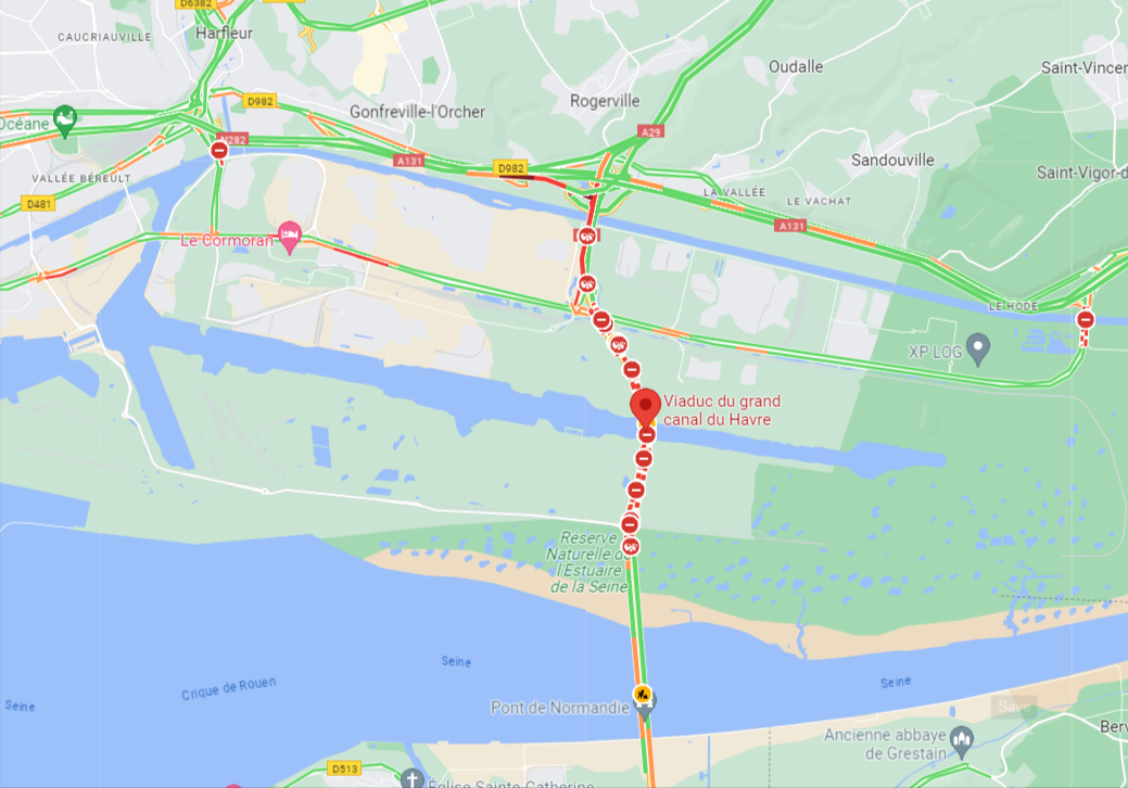 Le drame est survenu sur le viaduc du grand canal du Havre, un pleu avant 11 heures ce lundi 20 novembre