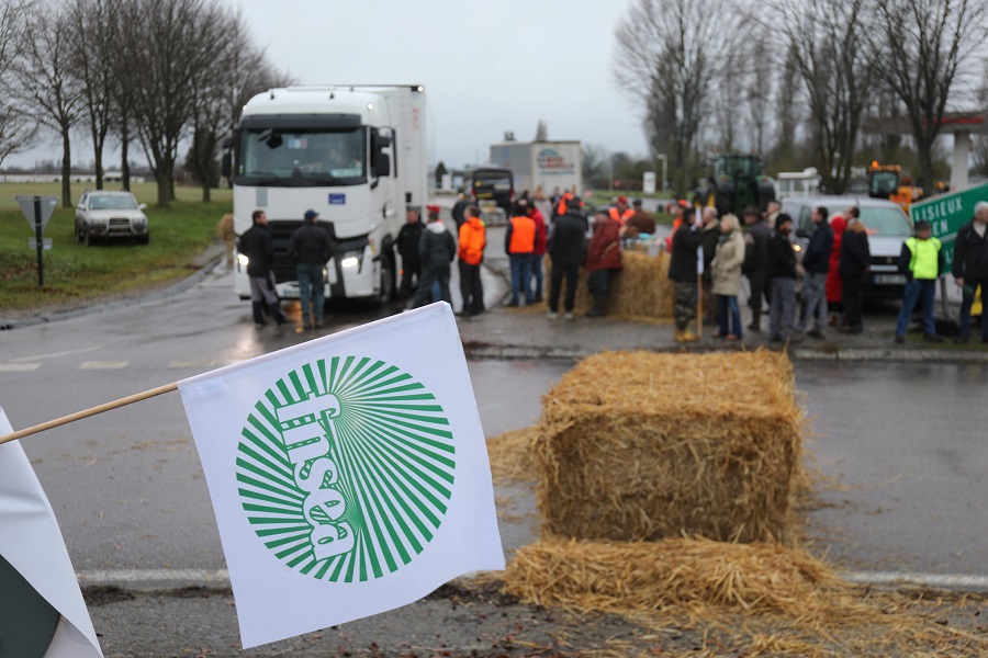 Photo d'une des actions menées par les agriculteurs dans l'Eure  - ©FNSEA27