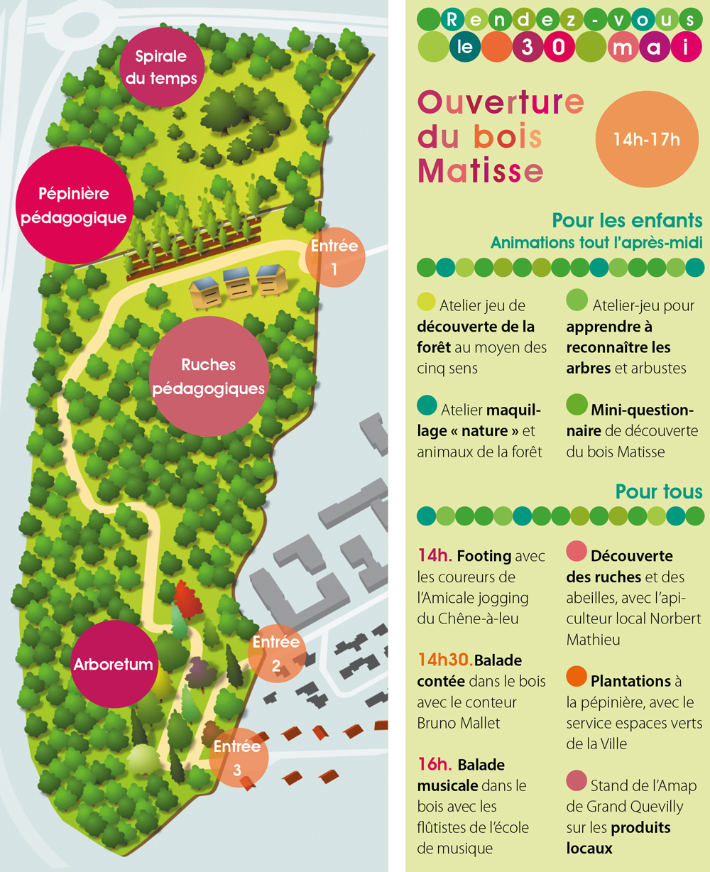 Grand-Quevilly : le bois Matisse attend les visiteurs samedi 30 mai 