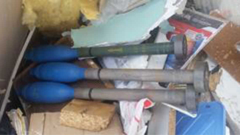 Les trois roquettes seront prises en charge par le service de déminage (Photo : DDSP)