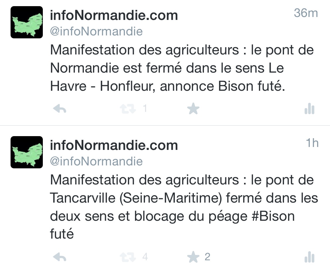 Agriculteurs : les ponts de Normandie et de Tancarville fermés à la circulation