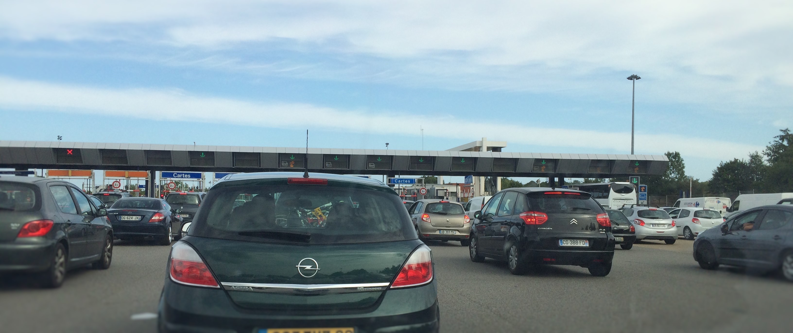 Au péage de Heudebouville, dans l'Eure (Photo : Mathilde/infoNormandie)