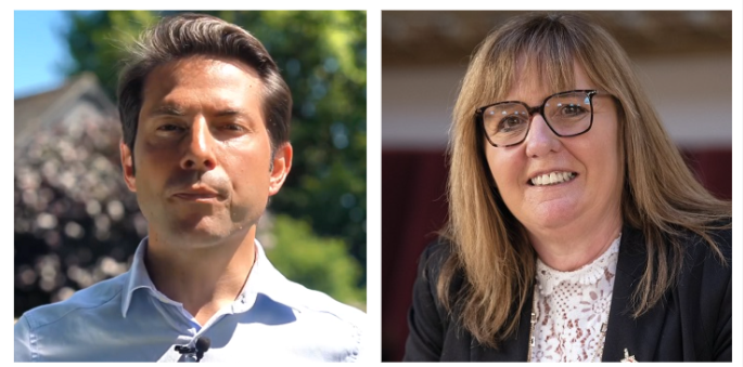 Timour Veyri (NFP) et Katiana Levavasseur (RN)