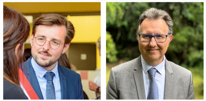 Philippe Brun (NFP/PS) et Patrice Pauper (RN)