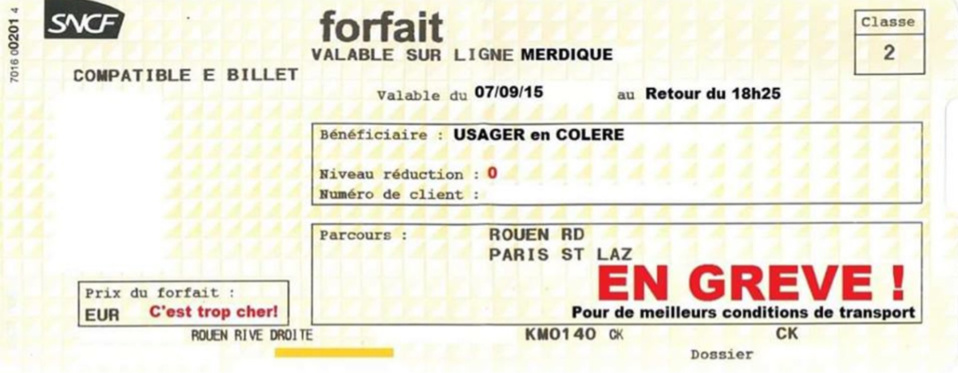 Usagers en colère : grève des billets aujourd'hui sur la ligne Le Havre - Rouen - Paris 