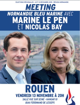 Marine Le Pen (FN) à Rouen ce vendredi soir : Ras l'front appelle à la riposte