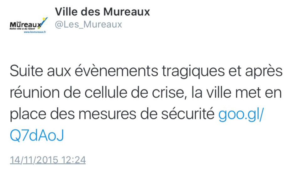 Manifestations annulées et drapeaux en berne aux Mureaux (Yvelines)