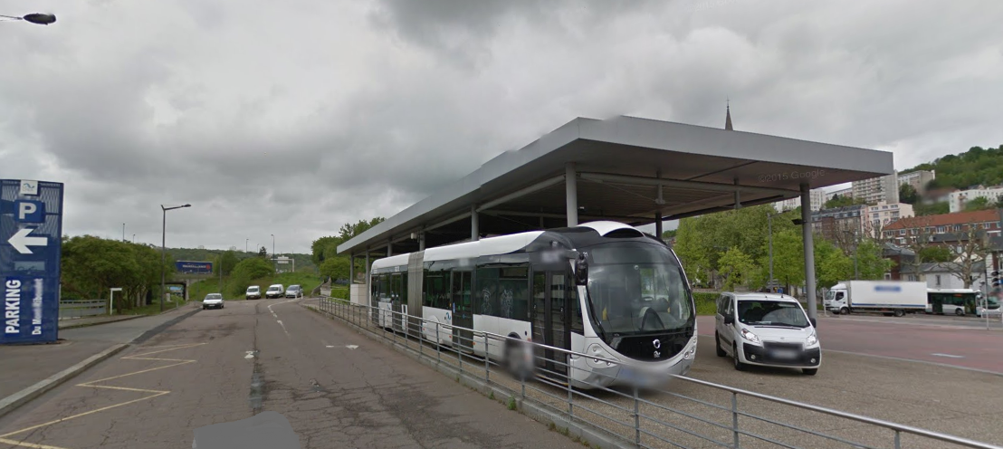 Les faits se sont produits au Pôle d'échange Téor du Mont Riboudet (Illustration@Google Maps)