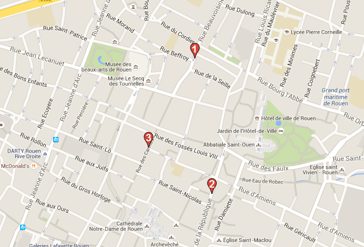 Deux jeunes amis agressés  séparément par le même homme à une heure d'intervalle à Rouen 