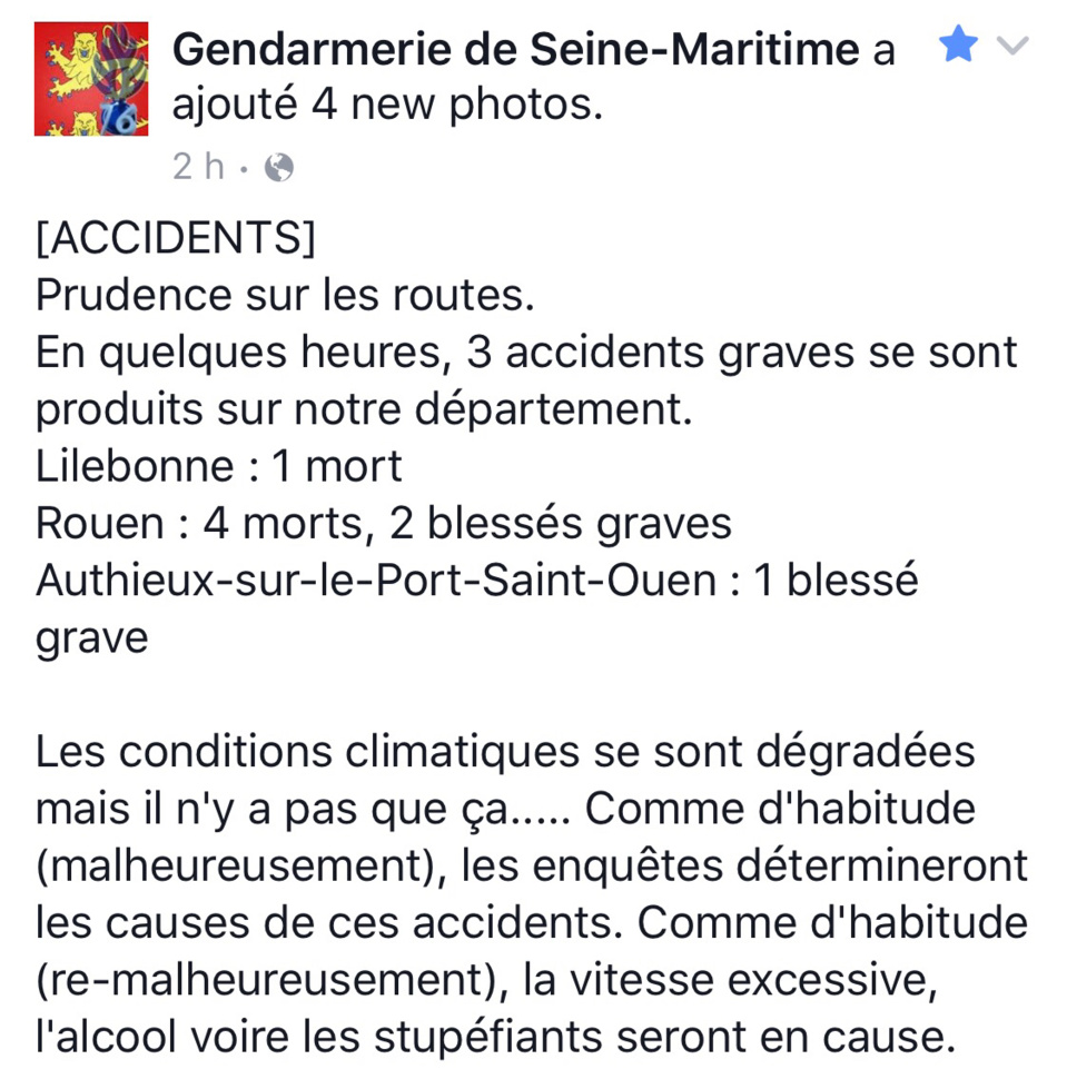Série noire en Seine-Maritime : cinq morts et douze blessés en quelques heures sur les routes