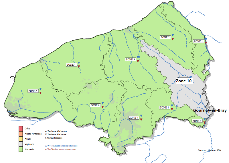 Seule la zone 10 est concernée par l'arrêté préfectoral