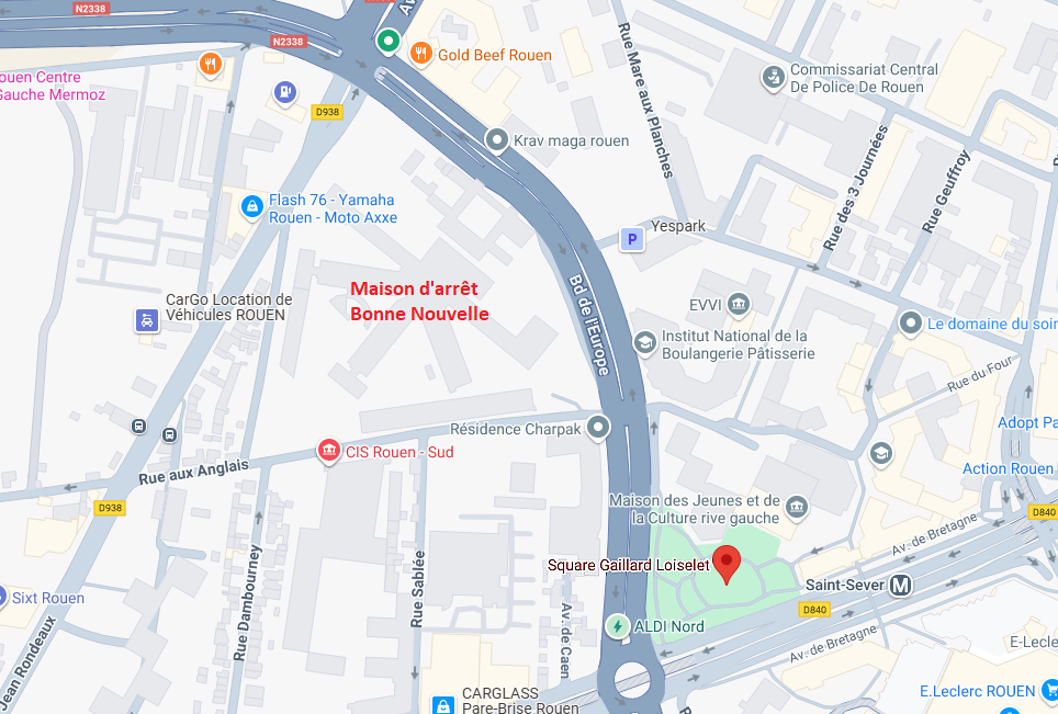 Le drone était piloté à distance depuis le square Gaillard-Loiselet, situé à quelques centaines de mètres de le la prison, de l'autre côté du boulevard de l'Europe.