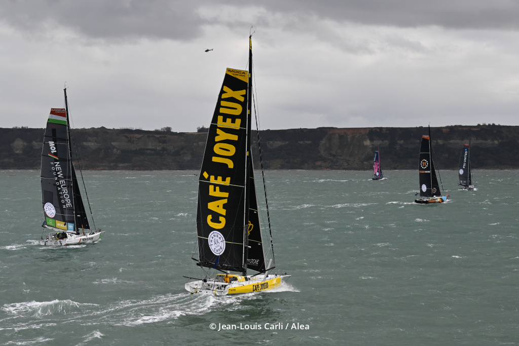 Le départ Imoca de la Transat Café L'OR - Photo Jean-louis Carli/Alea