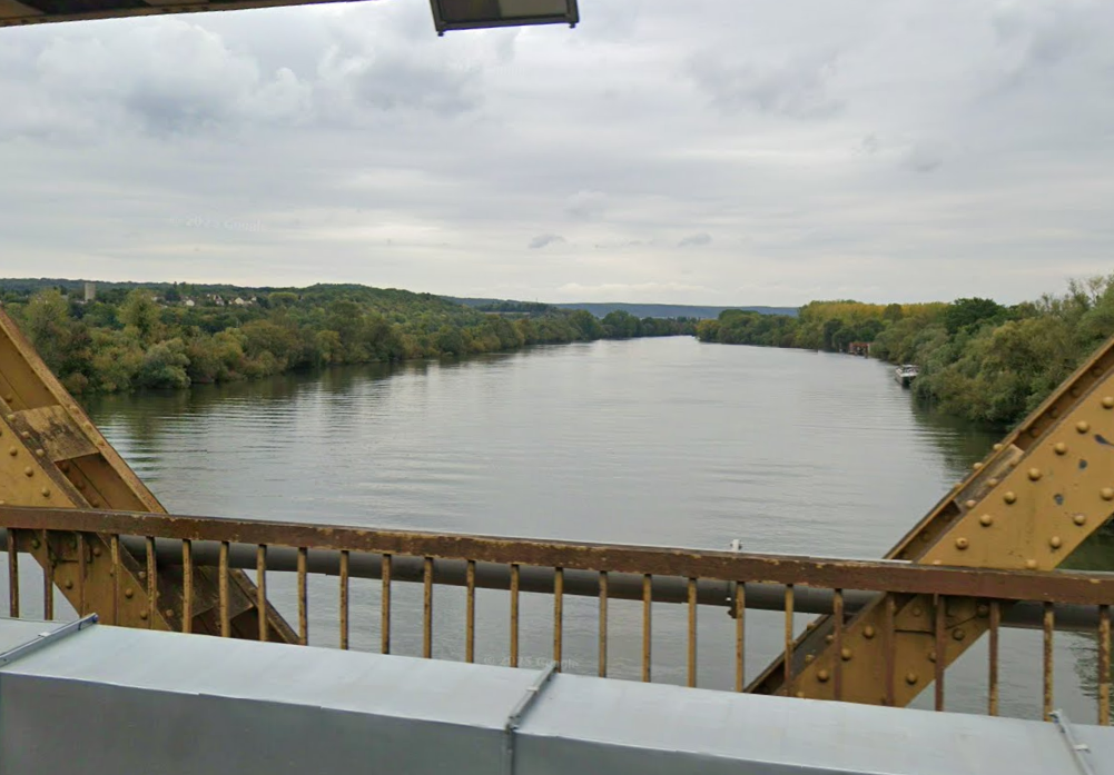 La Seine vue depuis le pont de Courcelles, avant le début de sa rénovation  - Illustration Google Maps