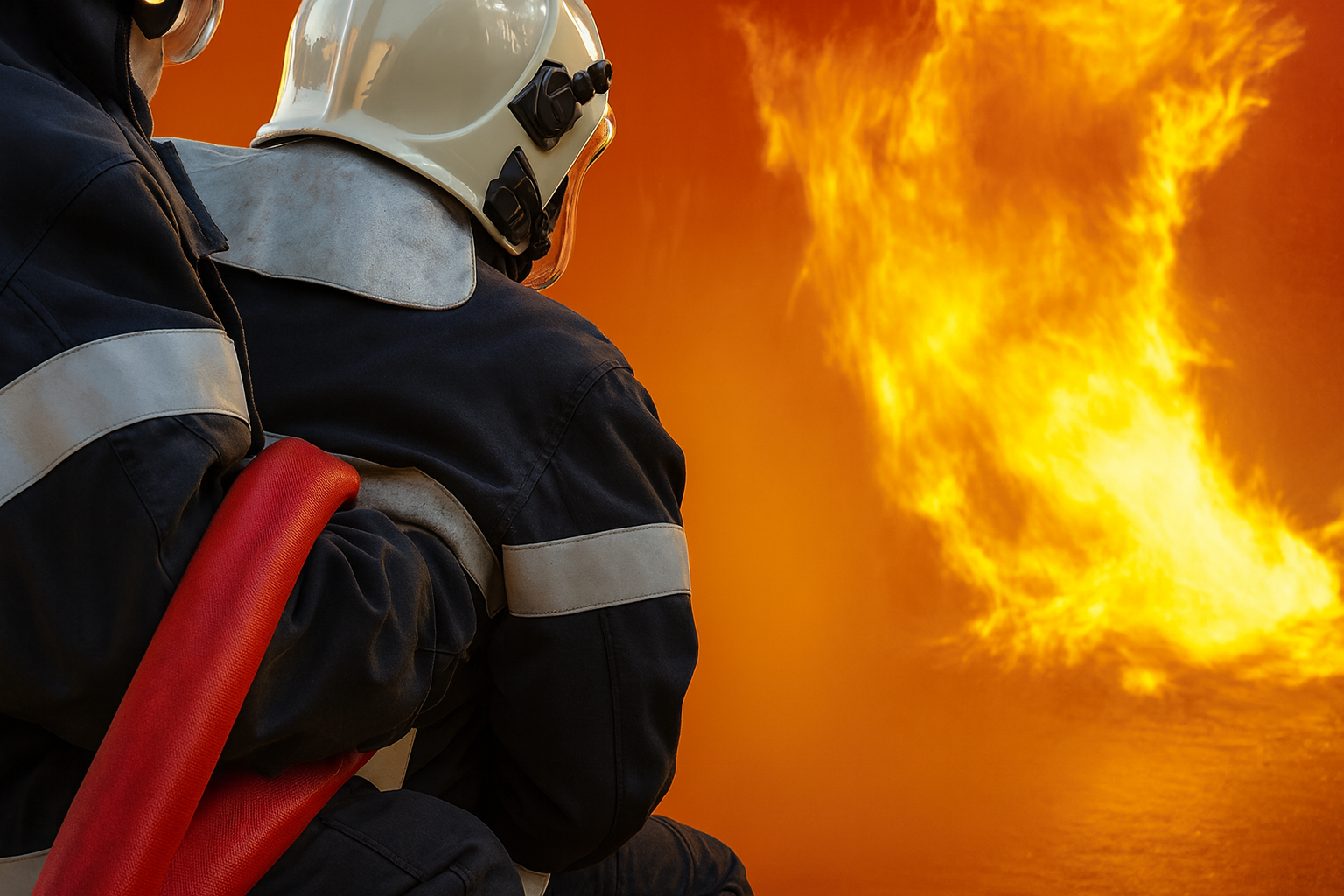 Le feu a éteint au moyen d'une lance. Aucun blessé n'est à déplorer - Illustration