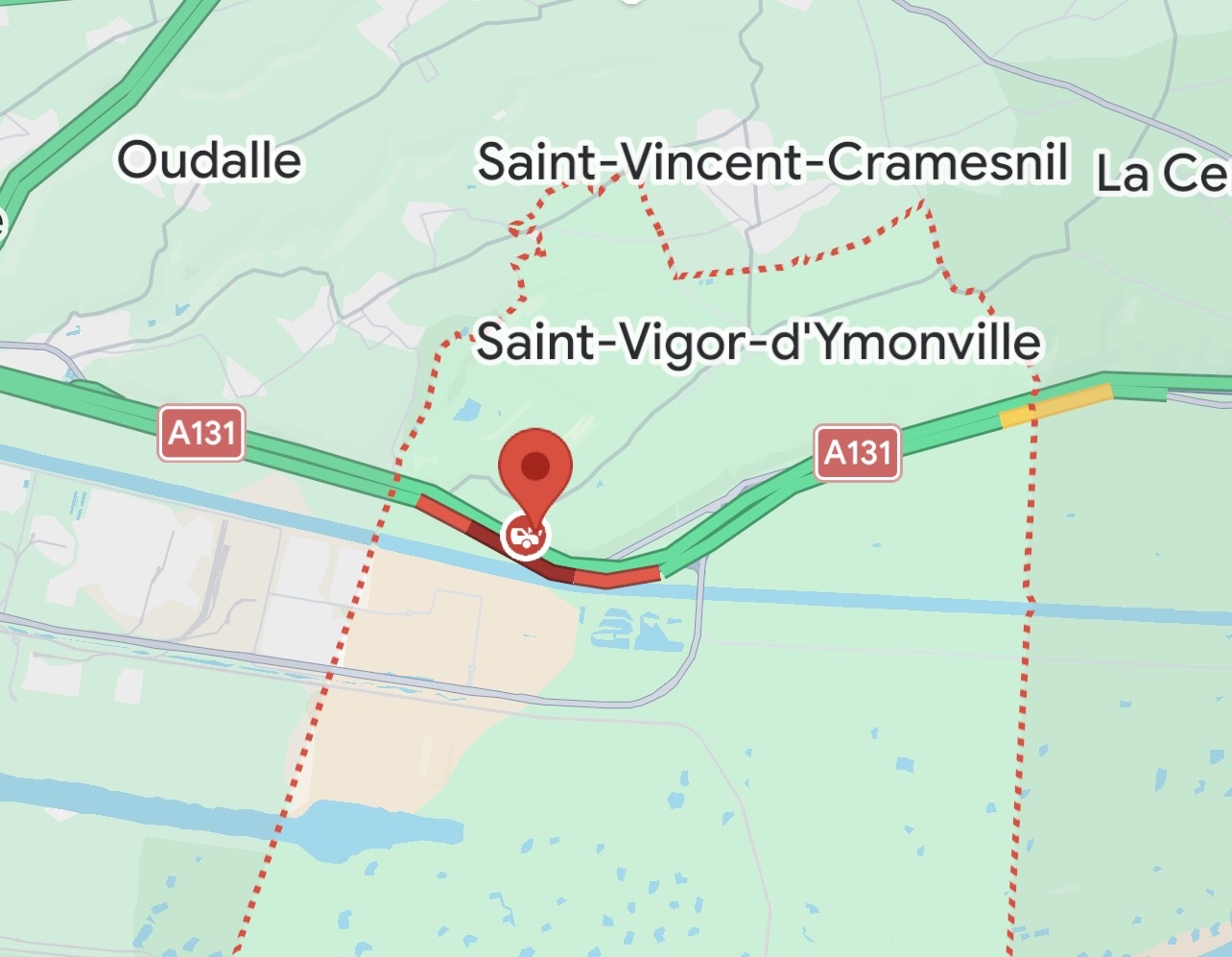 ​INFO-ROUTE  - Sept victimes dans un accident sur l’A131 près de Saint-Vigor-d’Ymonville