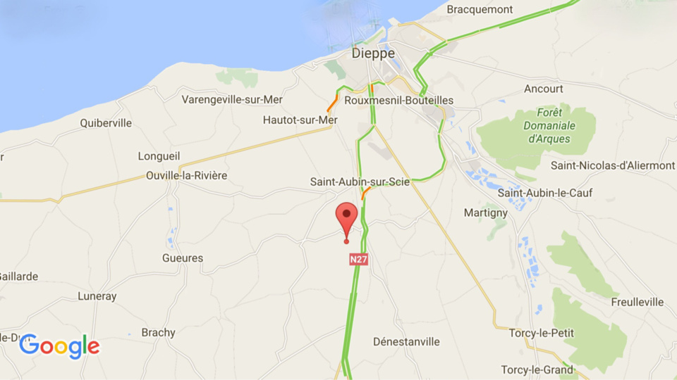 Seine-Maritime : quatre blessés dans un face-à-face sur la RN27, ce matin à Sauqueville