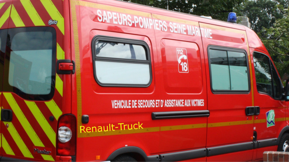 Les deux blessés ont été transportés par les pompiers au centre hospitalier universitaire de Rouen (Illustration)