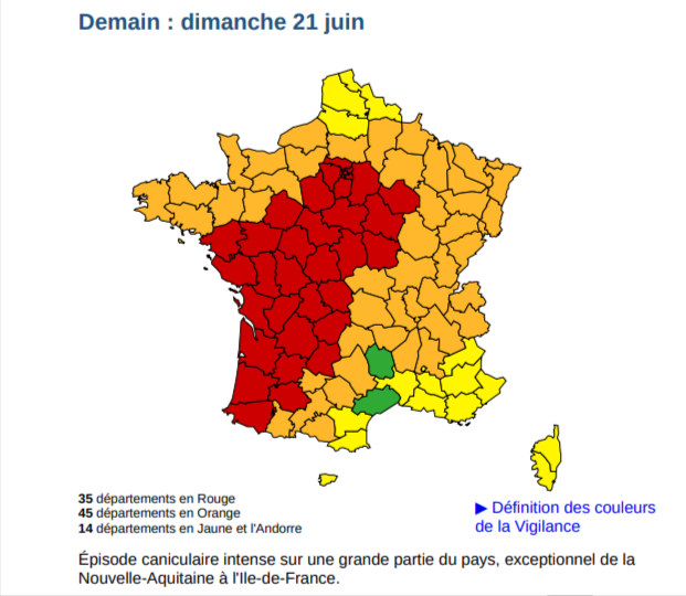 Canicule : toute la Normandie bascule en vigilance orange dimanche midi