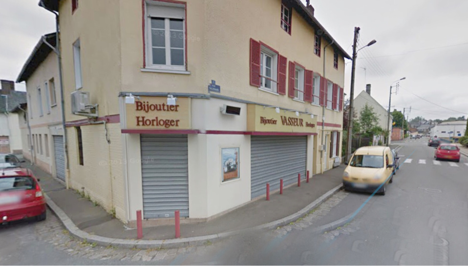 La bijouterie Vasseur installée dans le centre-ville de Blangy (illustration@Google Maps)