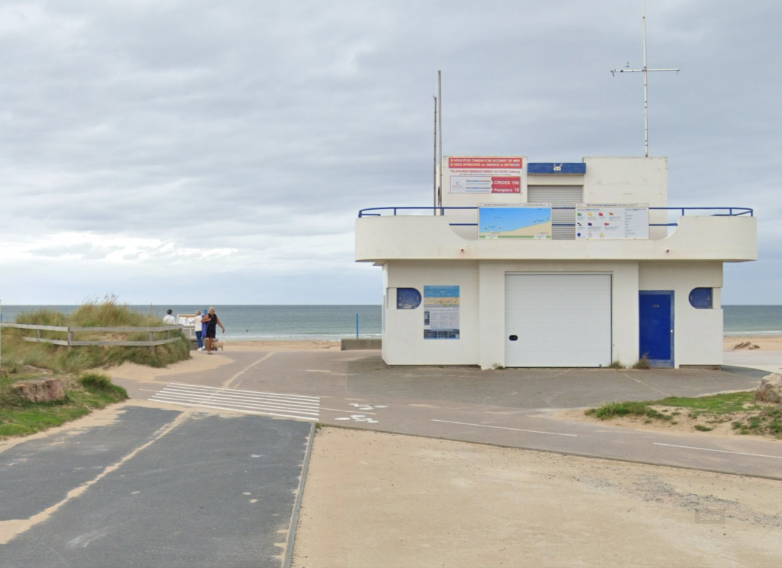 Le corps du sexagénaire a été découvert au large de la plage, au niveau du poste de secours n° 2 - Illustration Google Maps
