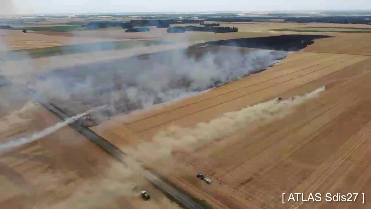Une quinzaine de feux ont été constatés ce lundi, après un week-end déjà bien chargé pour les sapeurs-pompiers - Photo ©Sdis27