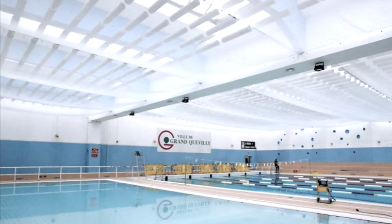 ermée depuis le 23 mai, la piscine Camille-Muffat est en attente de rouvrir au public dès que les travaux seront terminbés - Illustration Ville du Grand-Quevilly